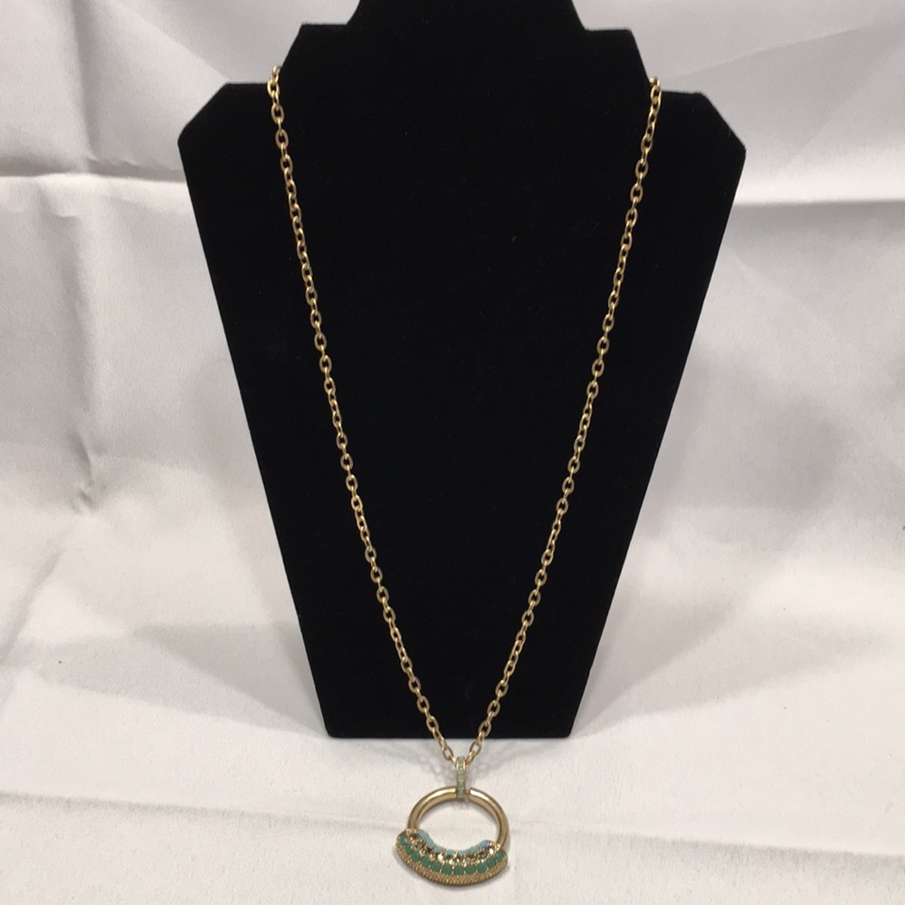 Lia Sophia gold retro look pendant necklace. - Picture 2 of 3